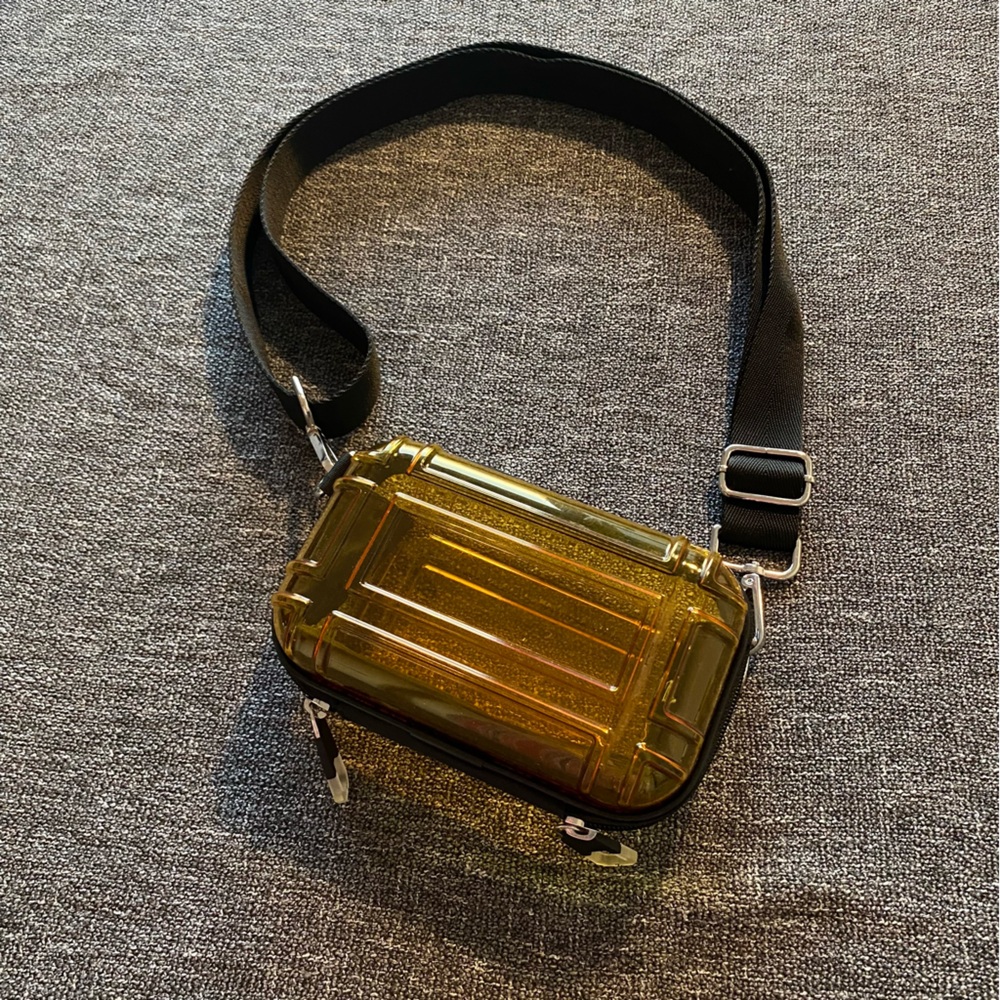 Zara Yellow Transparent Crossbody Bag